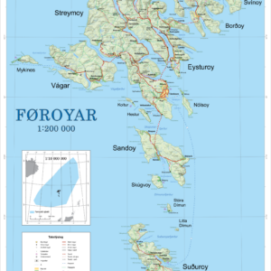 Føroyakort 1:200 000 (NÁM 2024 )